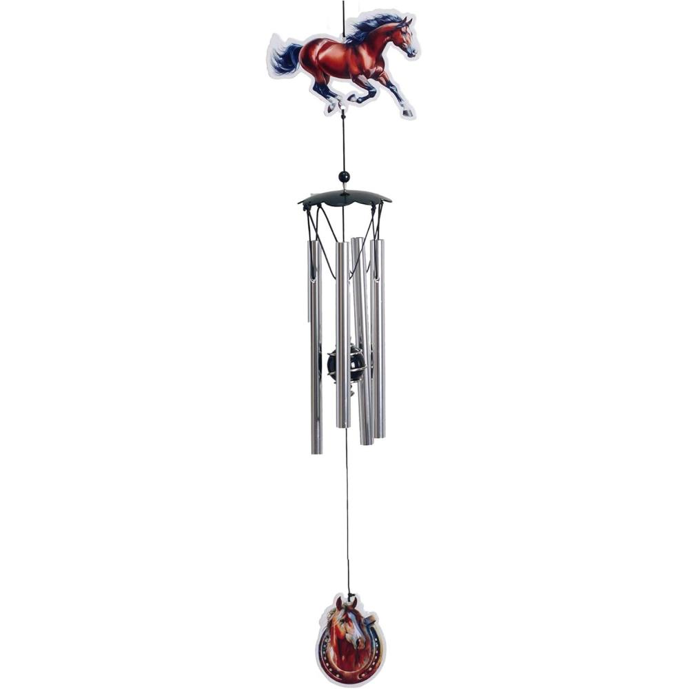 image:imageSpoontiques Horse Wind Chime  Outdoor Garden Dcor  Decorative Chimes for Yard Garden Backyard and Patio DecorationHorse