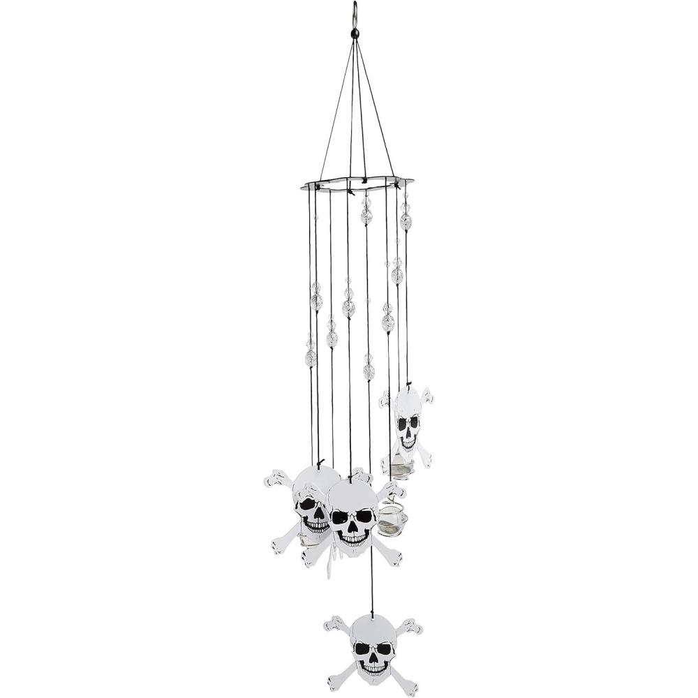 image:imageSpoontiques Horse Wind Chime  Outdoor Garden Dcor  Decorative Chimes for Yard Garden Backyard and Patio DecorationSkull and Crossbones