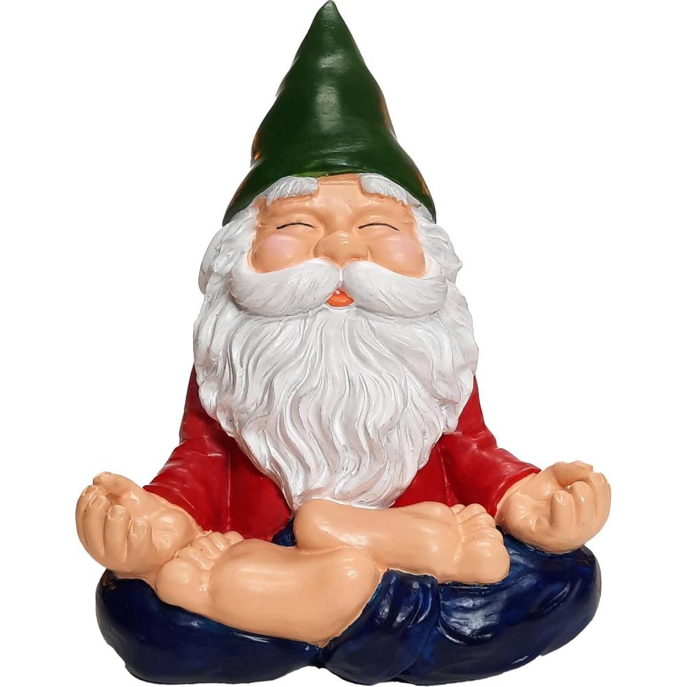 image:imageSpoontiques Mushroom House Garden Statue Decorative Garden Statue Colorful Home Dcor for Indoor or Outdoor Use Patio Decoration Garden AccessoryYoga Gnome