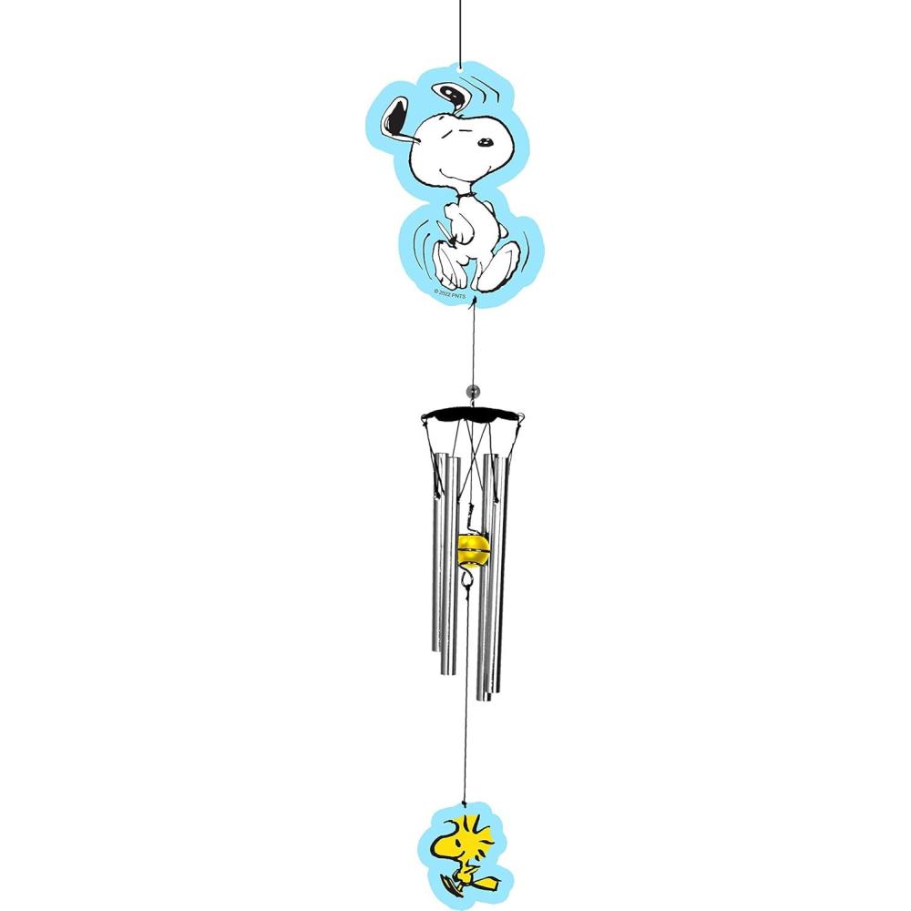 image:imageSpoontiques Peanuts Group Wind Chime  Outdoor Garden Dcor  Decorative Chimes for Yard Garden Backyard and Patio DecorationSnoopy Metal
