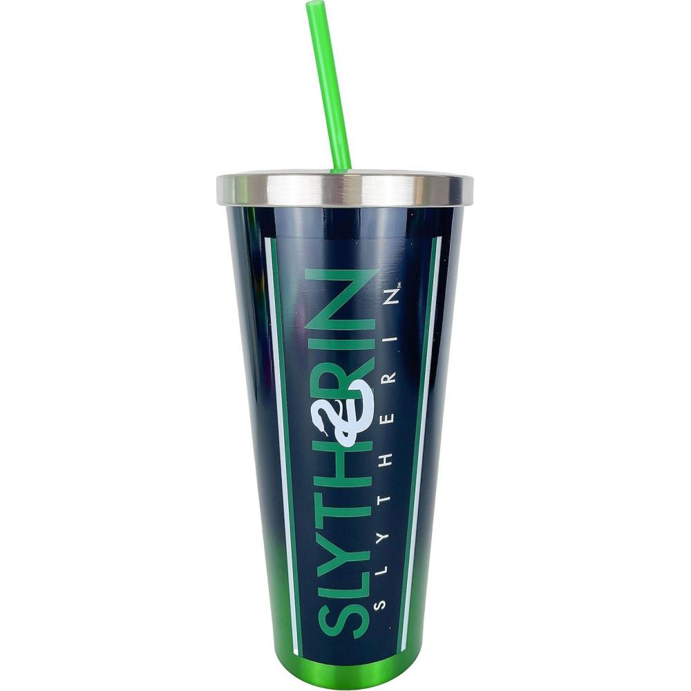 image:imageSpoontiques Scooby Doo Stainless Steel Tumbler 24oz Double Wall Insulated Travel Cup with StrawSlytherin