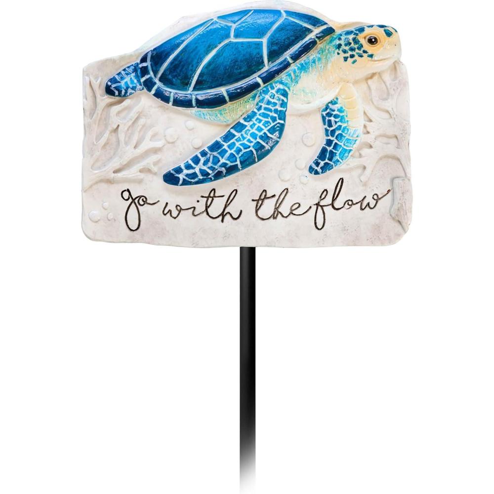 image:imageSpoontiques Sea Turtle Garden Stake Garden Dcor Decorative Stake for Lawn and Yard MulticoloredSea Turtle