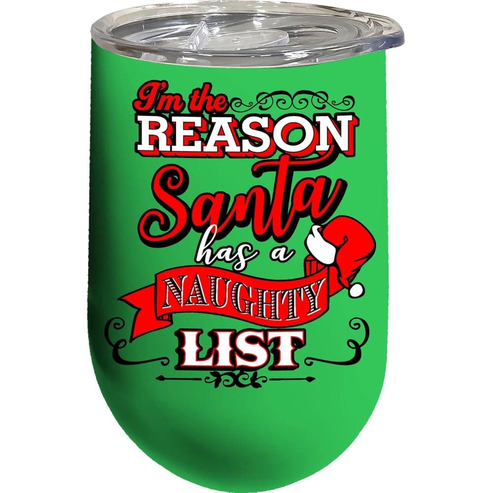 image:imageSpoontiques Sea Turtle Stainless Steel Tumbler  Insulated Wine Tumbler with Lid  Double Wall Stainless Steel Stemless Wine Glass  16oz  5 58 TallNaughty List