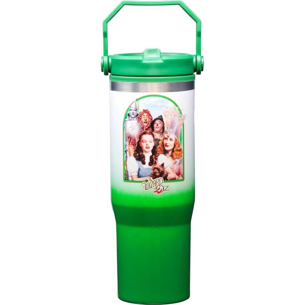 image:imageSpoontiques Wonder Woman Stainless Steel Water Bottle 10 Tall Twist Off Lid amp Carrying Handle Stainless Steel Outer Wall amp Acrylic Inner WallWizard of Oz