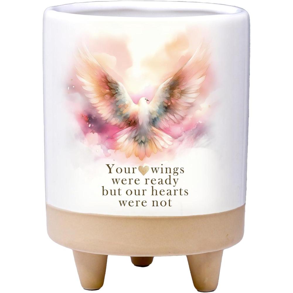 image:imageSpoontiques Your Wings were Ready Planter  Hand Painted Resin Plant Pot for Indoor and Outdoor Use  Home and Garden Dcor