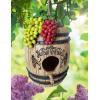 Spoontiques – Birdhouse – Garden Décor – Decorative Bird House for Yard and Garden Decoration – Hanging Novelty for Outdoor Patio – Birds/Tree Stump(Blue Jay)