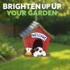 Spoontiques – Birdhouse – Garden Décor – Decorative Bird House for Yard and Garden Decoration – Hanging Novelty for Outdoor Patio – Dog House Birdhouse, White, (10182)