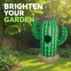 Spoontiques – Birdhouse – Garden Décor – Decorative Bird House for Yard and Garden Decoration – Hanging Novelty for Outdoor Patio – Gnome Birdhouse(Cactus)