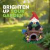 Spoontiques – Birdhouse – Garden Décor – Decorative Bird House for Yard and Garden Decoration – Hanging Novelty for Outdoor Patio – Gnome Birdhouse(Gnome Welcome)