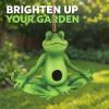 Spoontiques – Birdhouse – Garden Décor – Decorative Bird House for Yard and Garden Decoration – Hanging Novelty for Outdoor Patio – Gnome Birdhouse(Yoga Frog)