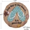 Spoontiques – Garden Décor – Beach Sandals Stepping Stone – Decorative Stone for Garden