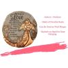 Spoontiques – Garden Décor – Cardinal Stepping Stone – Decorative Stone for Garden(Bronze Angel)