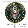 Spoontiques – Garden Décor – Garden Stake – Decorative Stake for Lawn and Yard – 24” High – Durable Weather Resistant Resin Sign for Home Décor – Cardinal Memorial Garden Stake(U.s. Army)