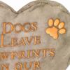 Spoontiques – Garden Décor – Grandma’s Garden Stepping Stone – Decorative Stone for Garden(Dogs Pawprints)