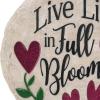Spoontiques – Garden Décor – Life in Full Bloom Stepping Stone – Decorative Stone for Garden