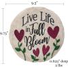 Spoontiques – Garden Décor – Life in Full Bloom Stepping Stone – Decorative Stone for Garden