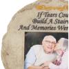 Spoontiques – Garden Décor – Memory Grandpa Stepping Stone – Decorative Stone for Garden(If Tears Could Build A Stairway with Picture Memorial)