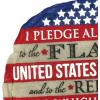 Spoontiques – Garden Décor – Police Blue Line Stepping Stone – Decorative Stone for Garden(Pledge of Allegiance)