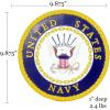Spoontiques – Garden Décor – Police Blue Line Stepping Stone – Decorative Stone for Garden(U.S. Navy)