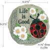 Spoontiques – Garden Décor -Life is Good Ladybug Stepping Stone – Decorative Stone for Garden(Life is Good Ladybug)