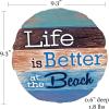 Spoontiques – Garden Décor -Mermaids Welcome Stepping Stone – Decorative Stone for Garden(Beach)