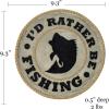 Spoontiques – Garden Décor -Mermaids Welcome Stepping Stone – Decorative Stone for Garden(I’d Rather Be Fishing)