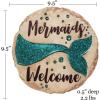 Spoontiques – Garden Décor -Mermaids Welcome Stepping Stone – Decorative Stone for Garden(Mermaids Welcome)