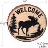 Spoontiques – Garden Décor -Mermaids Welcome Stepping Stone – Decorative Stone for Garden(Moose)