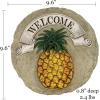 Spoontiques – Garden Décor -Mermaids Welcome Stepping Stone – Decorative Stone for Garden(Pineapple)