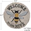 Spoontiques – Garden Décor -Welcome to Hive Stepping Stone – Decorative Stone for Garden
