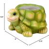 Spoontiques Decorative Flower Pots for Indoor and Outdoor Use – Hand Painted Resin Plant Pot – Home and Garden Décor (Grandma, 5.75″ x 5.75″ x 4.25″)(Turtle)