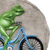 Spoontiques -Garden Décor – Turtle Stepping Stone – Decorative Stone for Garden(Frog on Bicycle)