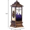 Spoontiques Harry Potter Glitter Lantern – Hogwarts Holiday Traditional Light Up Decoration – Indoor Seasonal Festive Decor for Centerpiece, Mantle, Tabletop at Christmas (4″ x 4″ x 10.5″)