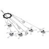 Spoontiques Horse Wind Chime – Outdoor Garden Décor – Decorative Chimes for Yard, Garden, Backyard and Patio Decoration(Skull and Crossbones)