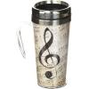 Spoontiques Insulated Travel Mug, 14oz – Double Wall Stainless & Acrylic Drink Cup with Twist Top Lid & Handle – Horse(Music)