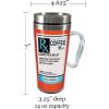 Spoontiques Insulated Travel Mug, 14oz – Double Wall Stainless & Acrylic Drink Cup with Twist Top Lid & Handle – Horse(Prescription)