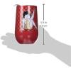 Spoontiques Mischief Managed Etched Stainless Steel Tumbler – Insulated Wine Tumbler with Lid – Double Wall Stainless Steel Stemless Wine Glass – 16oz – 5 5/8″ Tall(Betty Boop)