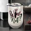 Spoontiques Mischief Managed Etched Stainless Steel Tumbler – Insulated Wine Tumbler with Lid – Double Wall Stainless Steel Stemless Wine Glass – 16oz – 5 5/8″ Tall(Superman)