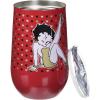 Spoontiques Mischief Managed Etched Stainless Steel Tumbler – Insulated Wine Tumbler with Lid – Double Wall Stainless Steel Stemless Wine Glass – 16oz – 5 5/8″ Tall(Betty Boop)