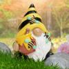 Spoontiques Mushroom House Garden Statue – Decorative Garden Statue – Colorful Home Décor for Indoor or Outdoor Use – Patio Decoration – Garden Accessory(Bee Gnome)