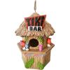 Spoontiques – Birdhouse – Garden Décor – Decorative Bird House for Yard and Garden Decoration – Hanging Novelty for Outdoor Patio – Flamingo Birdhouse(Tiki Bar)