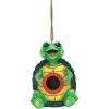 Spoontiques – Birdhouse – Garden Décor – Decorative Bird House for Yard and Garden Decoration – Hanging Novelty for Outdoor Patio – Flamingo Birdhouse(Turtle)