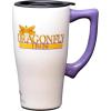 Spoontiques – Ceramic Travel Coffee Mug with Lid and Handle – Spill Proof Lid – Double Walled Mug for Hot and Cold Beverages – Microwave and Dishwasher Safe – Gilmore Girls Travel Mug(Gilmore Girls Travel Mug)