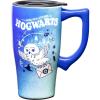 Spoontiques – Ceramic Travel Coffee Mug with Lid and Handle – Spill Proof Lid – Double Walled Mug for Hot and Cold Beverages – Microwave and Dishwasher Safe – Gilmore Girls Travel Mug(HP Hedwig)