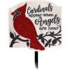 Spoontiques – Garden Décor – Garden Stake – Decorative Stake for Lawn and Yard – 24” High – Durable Weather Resistant Resin Sign for Home Décor – Cardinal Memorial Garden Stake(Glitter Cardinal)