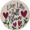 Spoontiques – Garden Décor – Life in Full Bloom Stepping Stone – Decorative Stone for Garden