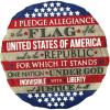 Spoontiques – Garden Décor – Police Blue Line Stepping Stone – Decorative Stone for Garden(Pledge of Allegiance)