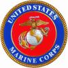 Spoontiques – Garden Décor – Police Blue Line Stepping Stone – Decorative Stone for Garden(U.S. Marines)