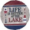 Spoontiques – Garden Décor -Mermaids Welcome Stepping Stone – Decorative Stone for Garden(Lake)