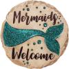 Spoontiques – Garden Décor -Mermaids Welcome Stepping Stone – Decorative Stone for Garden(Mermaids Welcome)